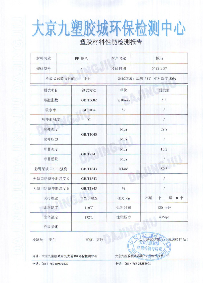 潤東方環(huán)?？照{(diào)塑膠檢測